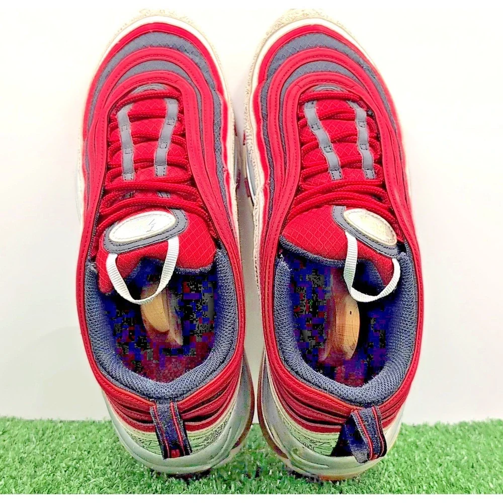 Nike Air Max 97 Jayson Tatum Men's 9.5 Medium White Red Silver‎ Black CJ9780-600